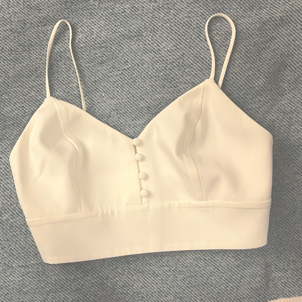 House of Harlow 1960 x Revolve White Crop Top Size Small